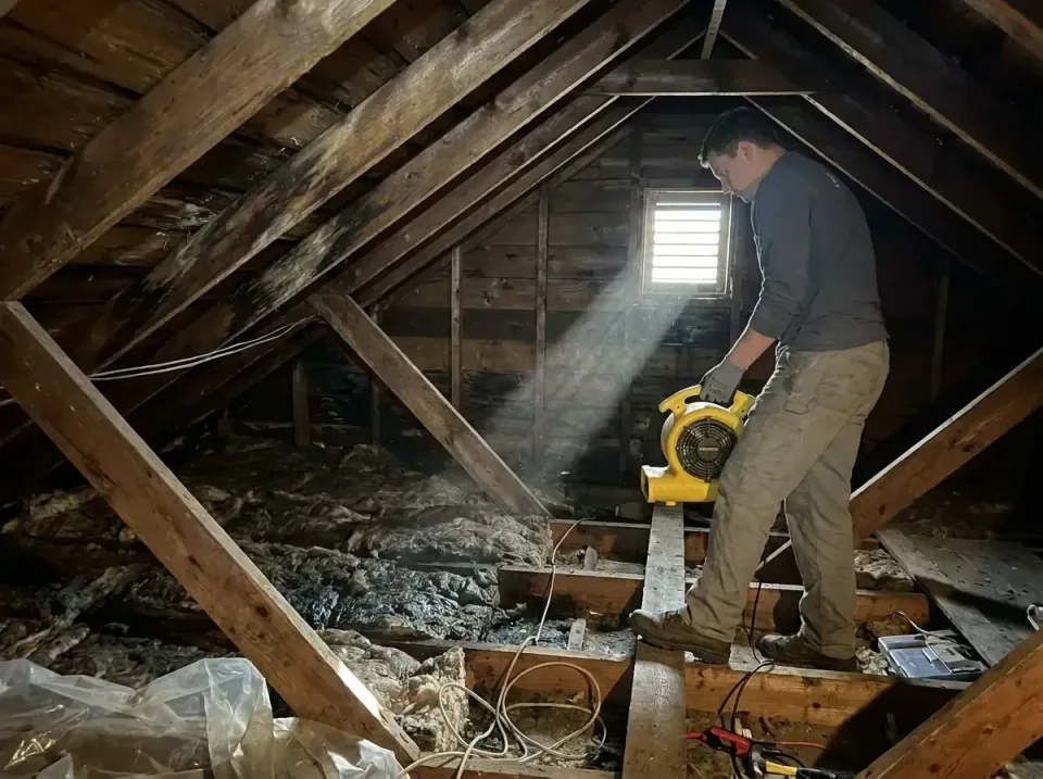 attic-water-damage-drying-proc-007 — frequently asked questions, Emergency Water Extraction & 24/7 Flood Response in Benton,…
